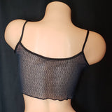 Sexy Short Crop Top in Semi Sheer Netting as Lounge Wear or Lingerie or a Hot Date!