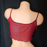Sexy Short Crop Top in Semi Sheer Netting as Lounge Wear or Lingerie or a Hot Date!