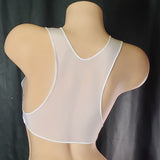 Sexy Open Sided Crop Top in Ultra Sheer Glissenette. Super Short and Extra Revealing. For Lounging, as Lingerie or a Hot Date!