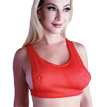 Extreme Sexy Open Sided Crop Top in Semi-Sheer Jersey. Super Short and Extra Revealing. For Lounging, as Lingerie or a Hot Date!