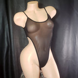 Sheer Mesh Monokini Swimsuit. One Piece Swimwear. See Thru Bodysuit.  We call this awesome suit our Ibiza Monokini!