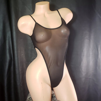 Sheer Mesh Monokini Swimsuit. One Piece Swimwear. See Thru Bodysuit.  We call this awesome suit our Ibiza Monokini!