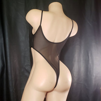 Sheer Mesh Monokini Swimsuit. One Piece Swimwear. See Thru Bodysuit.  We call this awesome suit our Ibiza Monokini!