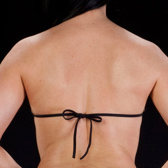 Extreme Sliver Bandeau Bikini Top in Ultra Sheer Mesh.  Ties in Back for a Perfect Fit.