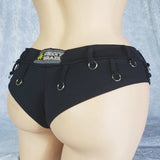 Brazilian Cheek Shorts. Show Off Your Bum with Sexy Micro Booty Shorts! Belt loops, decorative rings, and Stretchy for a perfect sexy fit.