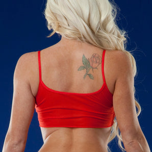 Sexy Short Crop Top in Semi Sheer Stretch Jersey Fabric as Lounge Wear or Lingerie.