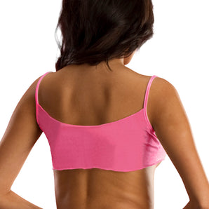 Sexy Tie-Front Crop Top with Minimal Coverage in Semi-Sheer Jersey.  Super Lightweight and Super Revealing.