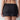 Flirty Mini Skirt. Waist Band. Reversible Keyhole Feature in Front or Back. In Stretch Satiné Fabric. 568